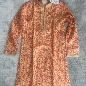 Tula Peach and Red Floral Top